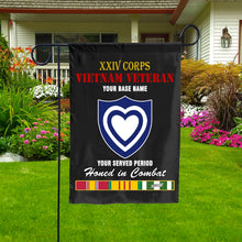 Load image into Gallery viewer, XXIV CORPS DOUBLE-SIDED PRINTED 12&quot;x18&quot; GARDEN FLAG