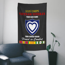 Load image into Gallery viewer, XXIV CORPS WALL FLAG VERTICAL HORIZONTAL 36 x 60 INCHES WALL FLAG