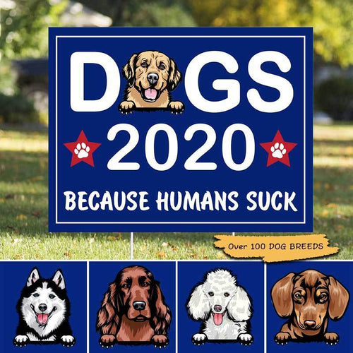 Dogs 2020 Personalized Yard Sign